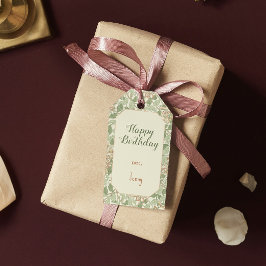 William Morris Honeysuckle Floral Vintag Geburtsta Geschenkanhänger