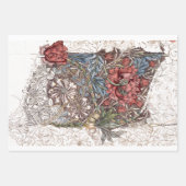 WILLIAM MORRIS : HONEYSUCKLE GESCHENKPAPIER SET (Vorderseite)