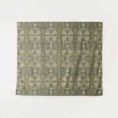 William Morris Honeysuckle Golden Green Design Wandteppich (Vorderseite (Horizontal))