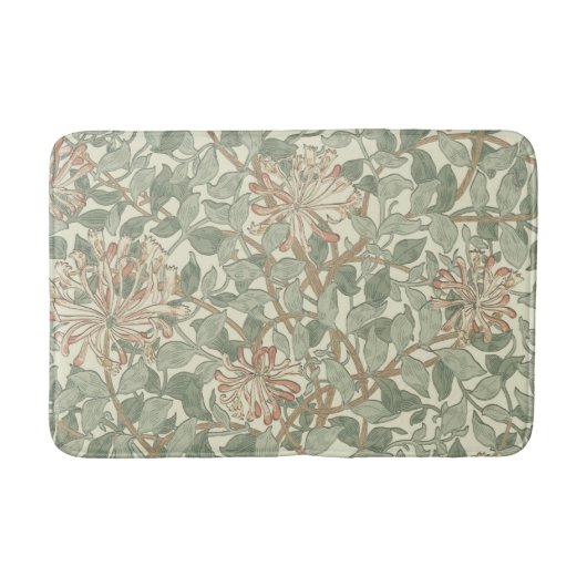 William Morris Honeysuckle Green Badematte (Vorderseite)