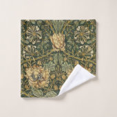 William Morris Honeysuckle Green Badhandtuch Set (Waschlappen)