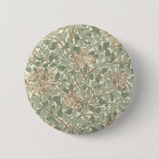 William Morris Honeysuckle Green Button (Vorderseite)