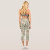 William Morris Honeysuckle Green Capri Leggings (Rückseite)