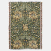 William Morris Honeysuckle Green Decke (Vorderseite Vertikal)