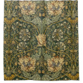 William Morris Honeysuckle Green Duschvorhang (Vorderseite)