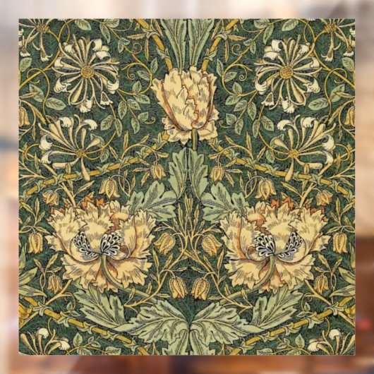 William Morris Honeysuckle Green Fensteraufkleber (Blatt 2)
