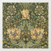 William Morris Honeysuckle Green Fensteraufkleber (Blatt)