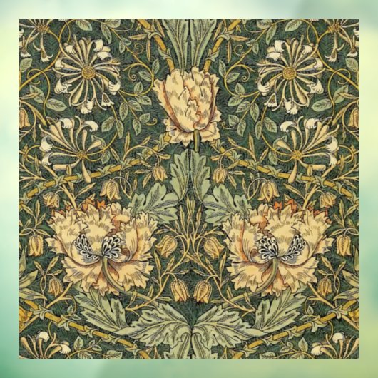 William Morris Honeysuckle Green Fensteraufkleber (Blatt 3)