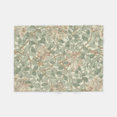 William Morris Honeysuckle Green Fleecedecke (Vorderseite (Horizontal))