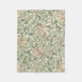 William Morris Honeysuckle Green Fleecedecke (Vorderseite)