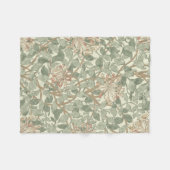 William Morris Honeysuckle Green Fleecedecke (Vorderseite (Horizontal))