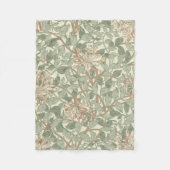 William Morris Honeysuckle Green Fleecedecke (Vorderseite)