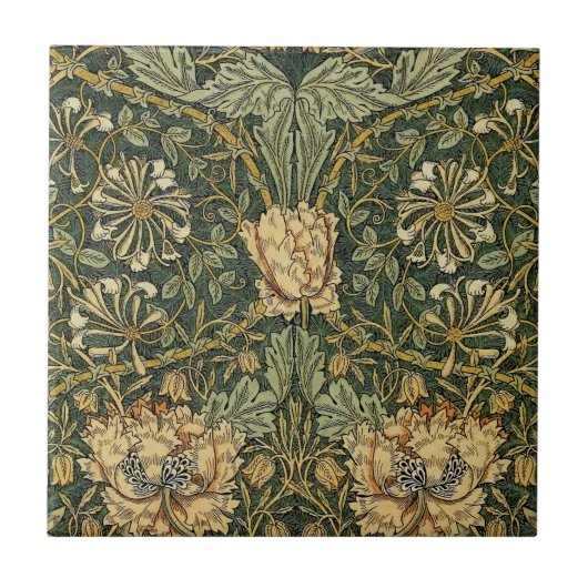 William Morris Honeysuckle Green Fliese (Vorderseite)