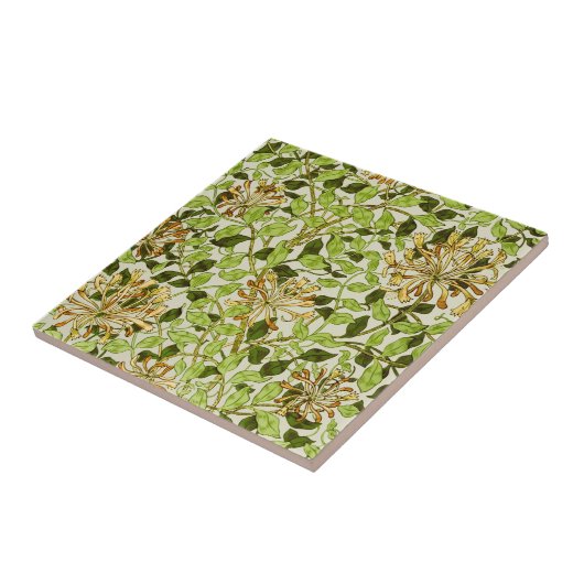 William Morris Honeysuckle Green Flowers Fliese (Seite)