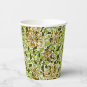 William Morris Honeysuckle Green Flowers Pappbecher (Links)