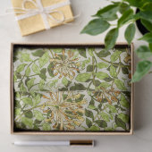 William Morris Honeysuckle Green Flowers Seidenpapier (Geschenk)