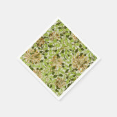 William Morris Honeysuckle Green Flowers Serviette (Ecke)