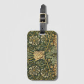 William Morris Honeysuckle Green Gepäckanhänger (Vorderseite Vertikal)