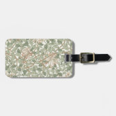 William Morris Honeysuckle Green Gepäckanhänger (Vorderseite horizontal)