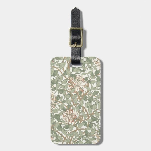 William Morris Honeysuckle Green Gepäckanhänger (Vorderseite vertikal)