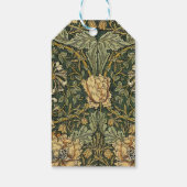 William Morris Honeysuckle Green Geschenkanhänger (Rückseite)