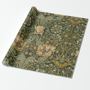 William Morris Honeysuckle Green Geschenkpapier