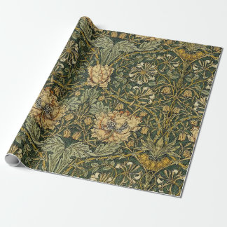 William Morris Honeysuckle Green Geschenkpapier
