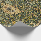 William Morris Honeysuckle Green Geschenkpapier (Ecke)