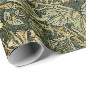William Morris Honeysuckle Green Geschenkpapier (Rolleneckpunkt)