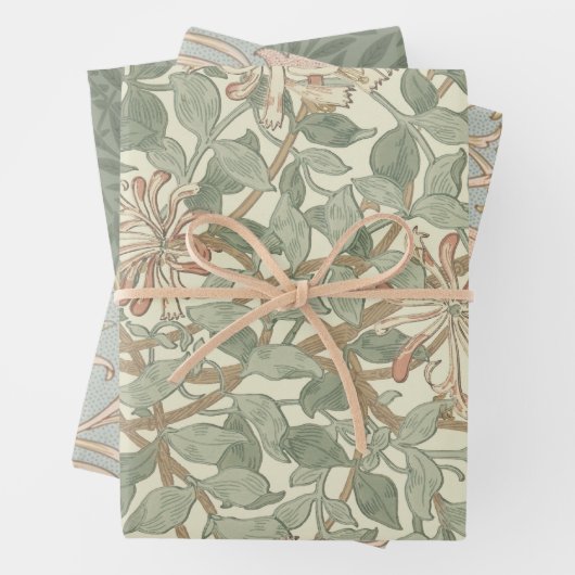 William Morris Honeysuckle Green Geschenkpapier Set (Beispiel)