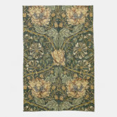 William Morris Honeysuckle Green Geschirrtuch (Vertikal)