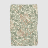 William Morris Honeysuckle Green Golfhandtuch (Vorderseite)