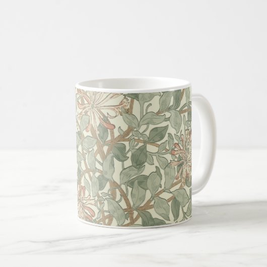William Morris Honeysuckle Green Kaffeetasse (VorderseiteRechts)