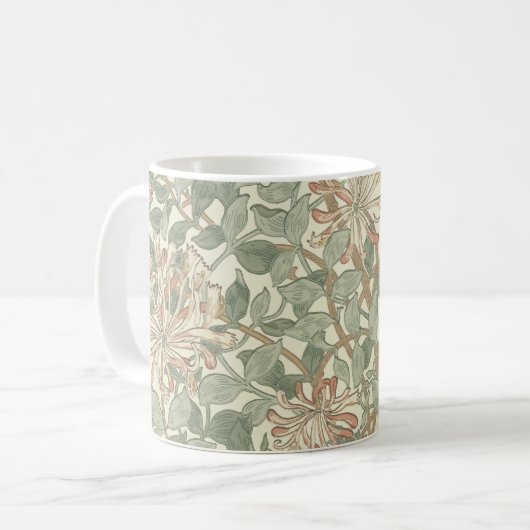 William Morris Honeysuckle Green Kaffeetasse (Vorderseite Links)