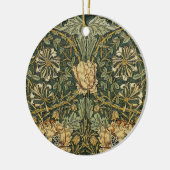 William Morris Honeysuckle Green Keramik Ornament (Links)