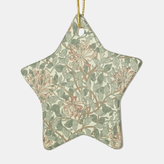 William Morris Honeysuckle Green Keramik Ornament (Links)