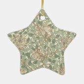 William Morris Honeysuckle Green Keramik Ornament (Hinten)