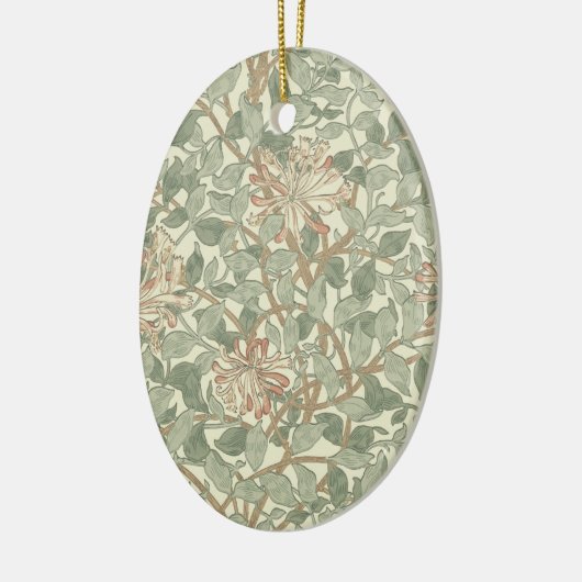 William Morris Honeysuckle Green Keramik Ornament (Links)