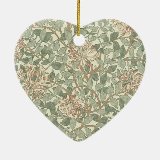 William Morris Honeysuckle Green Keramikornament (Hinten)