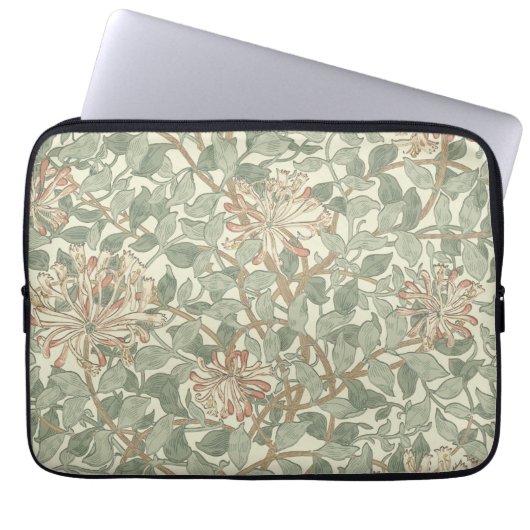 William Morris Honeysuckle Green Laptopschutzhülle (Vorderseite)