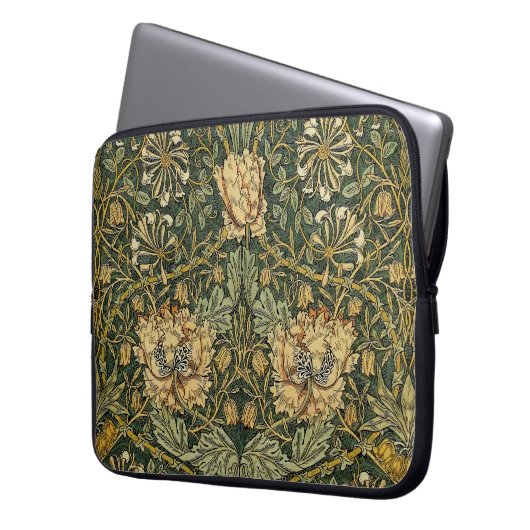 William Morris Honeysuckle Green Laptopschutzhülle (Vorderseite Links)