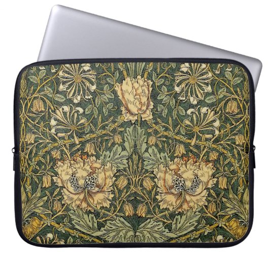William Morris Honeysuckle Green Laptopschutzhülle (Vorderseite)