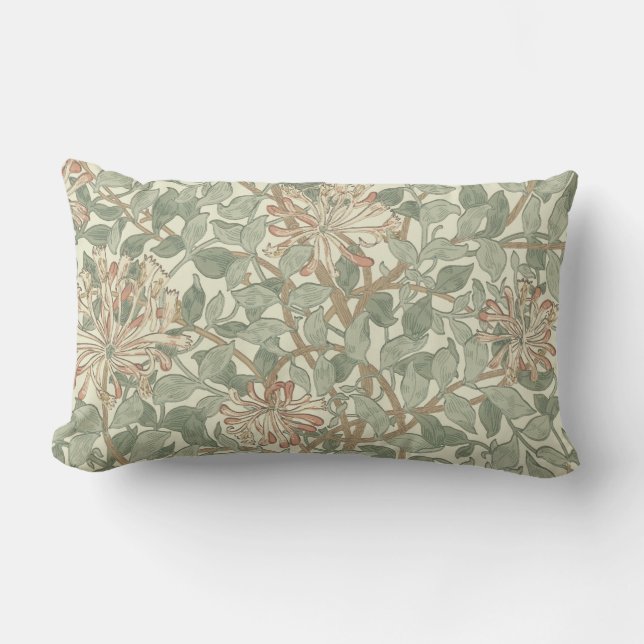 William Morris Honeysuckle Green Lendenkissen (Vorderseite)