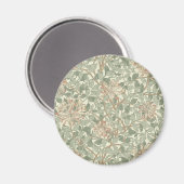William Morris Honeysuckle Green Magnet (Vorderseite/Rückseite)