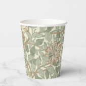 William Morris Honeysuckle Green Pappbecher (Rückseite)