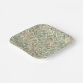 William Morris Honeysuckle Green Pappteller (Gewinkelt)