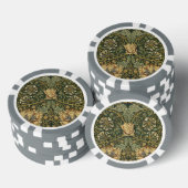 William Morris Honeysuckle Green Pokerchips (Stapel)