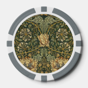William Morris Honeysuckle Green Pokerchips