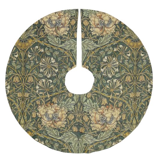 William Morris Honeysuckle Green Polyester Weihnachtsbaumdecke (Vorderseite)