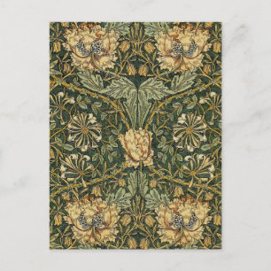 William Morris Honeysuckle Green Postkarte